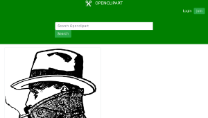 openclipart圖庫：White Hat Spy縮圖