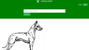 openclipart圖庫：Great dane-資源代表圖