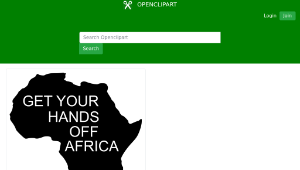 openclipart圖庫：GET YOUR HANDS OFF AFRICA