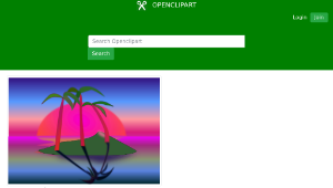 openclipart圖庫：Tree Palms at Sunset-資源代表圖