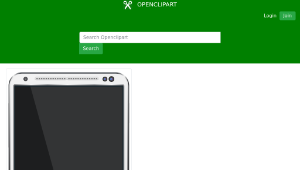 openclipart圖庫：White SmartPhone縮圖