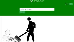 openclipart圖庫：Pedestrian Sweeping縮圖