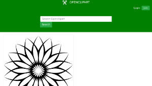 openclipart圖庫：Flower Line Art 3-資源代表圖