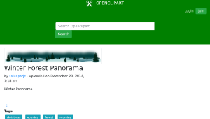 openclipart圖庫：Winter Forest Panorama縮圖