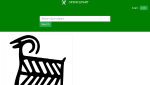 openclipart圖庫：Petroglyph Sheep with internals-資源代表圖