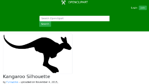 openclipart圖庫：Kangaroo Silhouette-資源代表圖