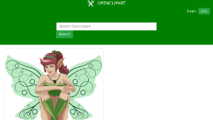 openclipart圖庫：Sitting Fairy縮圖