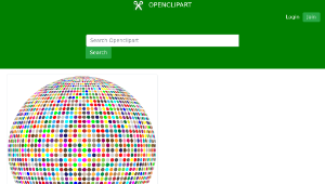 openclipart圖庫：Colorful High Density Dots Sphere縮圖