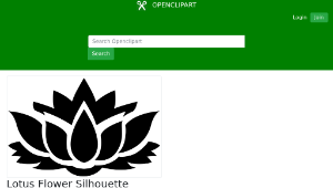 openclipart圖庫：Lotus Flower Silhouette 8縮圖