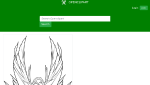 openclipart圖庫：Meditating Fairy Line Art-資源代表圖