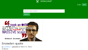 openclipart圖庫：Snowden quote