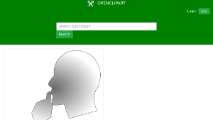 openclipart圖庫：Deep thinking or reflecting-資源代表圖