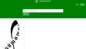 openclipart圖庫：Clef Keyboard Recreation No Background