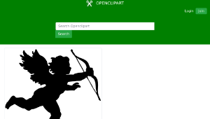 openclipart圖庫：Cupid Silhouette縮圖