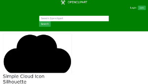 openclipart圖庫：Simple Cloud Icon Silhouette-資源代表圖
