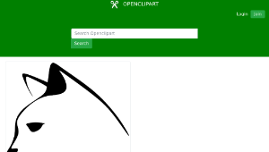 openclipart圖庫：Stylized Cat Line Art縮圖