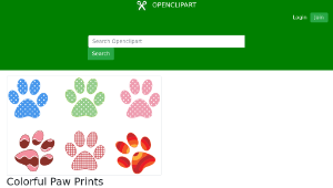 openclipart圖庫：Colorful Paw Prints-資源代表圖