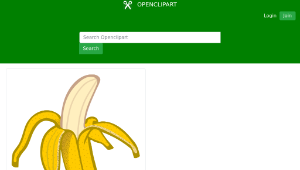 openclipart圖庫：banana - coloured縮圖