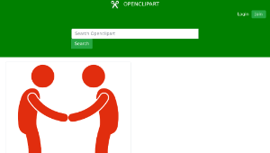 openclipart圖庫：Silhouette meeting men縮圖