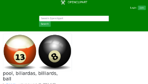 openclipart圖庫：pool, biliardas, billiards, ball-資源代表圖