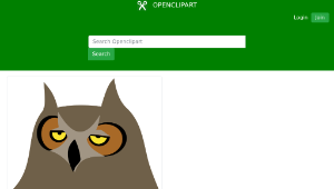 openclipart圖庫：Owl bored縮圖