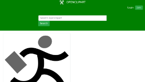openclipart圖庫：running businessman縮圖