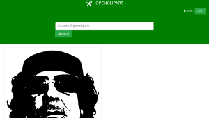 openclipart圖庫：Muammar abu Minyar al-Gaddafi-資源代表圖