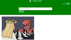 openclipart圖庫：demon vs angel chess game-資源代表圖