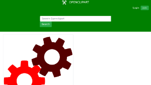 openclipart圖庫：Gears in red-資源代表圖