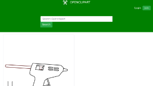 openclipart圖庫：tool hot glue gun drawing coloring縮圖