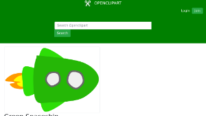 openclipart圖庫：Green Spaceship-資源代表圖