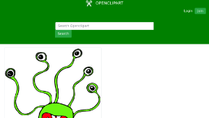 openclipart圖庫：Monster with Big Eyes-資源代表圖