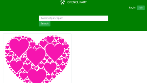 openclipart圖庫：Hearts In Heart - Magenta縮圖
