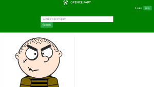 openclipart圖庫：Cartoon strange boy縮圖
