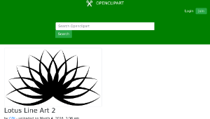 openclipart圖庫：Lotus Line Art 2-資源代表圖
