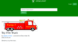 openclipart圖庫：Toy Fire Truck-資源代表圖