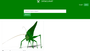openclipart圖庫：Grasshopper with shadow-資源代表圖