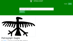 openclipart圖庫：Petrogliph Eagle-資源代表圖