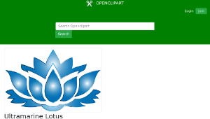openclipart圖庫：Ultramarine Lotus Flower Silhouette No Background縮圖