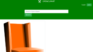 openclipart圖庫：old-fashioned armchair縮圖