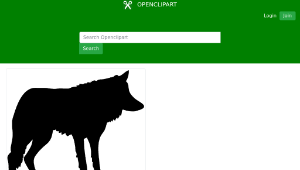 openclipart圖庫：Wolf Silhouette 2-資源代表圖