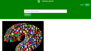 openclipart圖庫：Circlular 3D Question Mark With Black Background