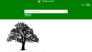 openclipart圖庫：tree3 b&w縮圖