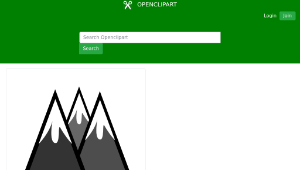 openclipart圖庫：Snowcapped Mountains-資源代表圖