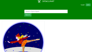 openclipart圖庫：Animated Colored Snow Globe縮圖