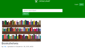 openclipart圖庫：Bookshelves縮圖