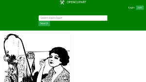 openclipart圖庫：Lady Puts on Makeup縮圖