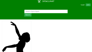 openclipart圖庫：Vintage Ballerina Silhouette縮圖
