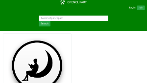 openclipart圖庫：Girl on the moon emblem-資源代表圖
