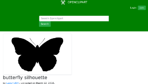 openclipart圖庫：butterfly silhouette縮圖